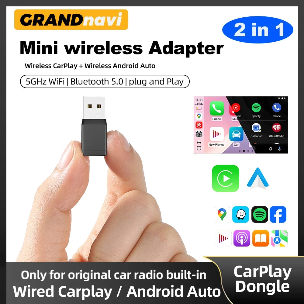 Veloxis Adaptador Inalámbrico CarPlay Android Auto