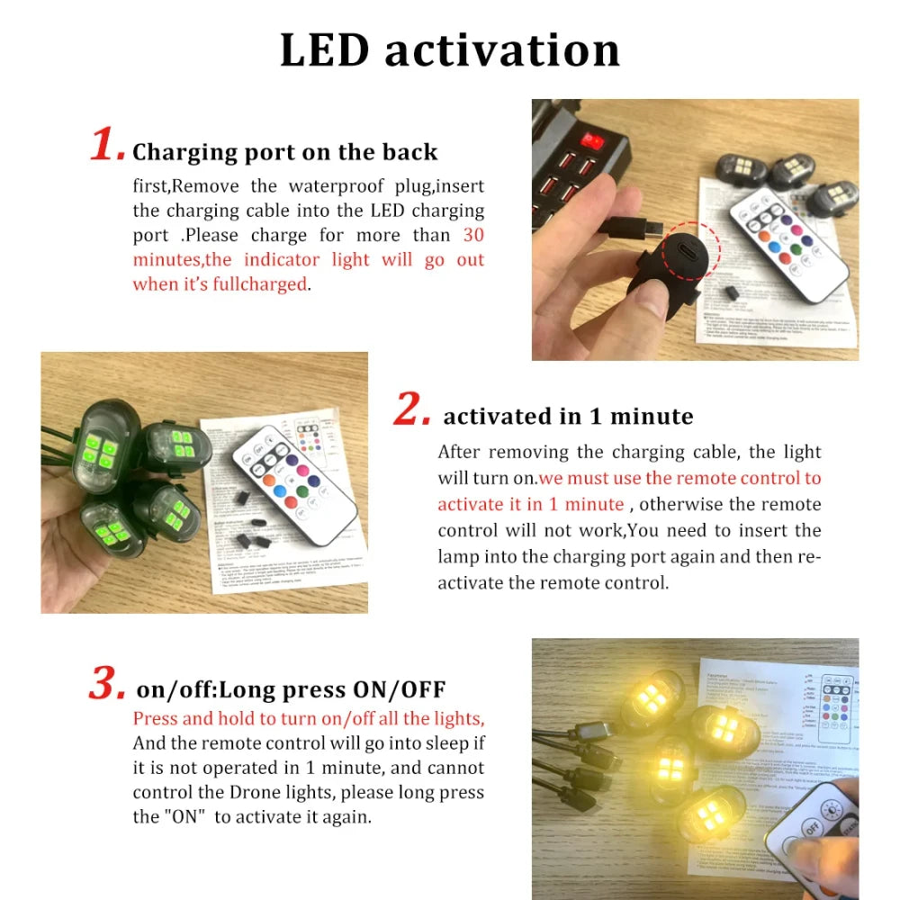 Kit de Luces LED Recargables para Coche